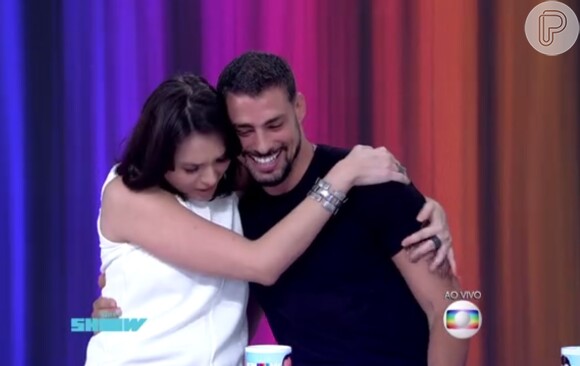 Cauã Reymond visitou Monica Iozzi no 'Vídeo Show' nesta sexta-feira, 2 de outubro de 2015