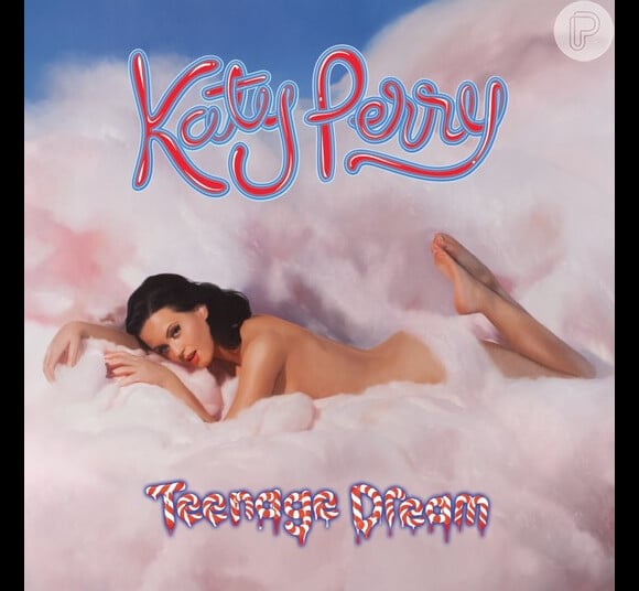 Katy Perry posou nua para a capa do disco 'Teenage Dream'. Na imagem, americana cobre suas partes íntimas com algodão doce