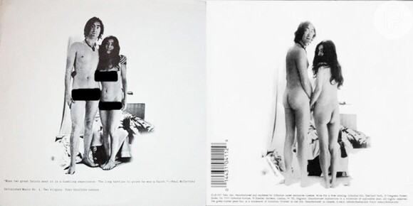 No controverso 'Unfinished Music No. 1: Two Virgins', John Lennon e Yoko Ono posaram nus na capa e no verso do material. A gravadora não queria divulgar o CD, que foi lançado apenas em algumas regiões e hoje é um item raro para os fãs dos Beatles