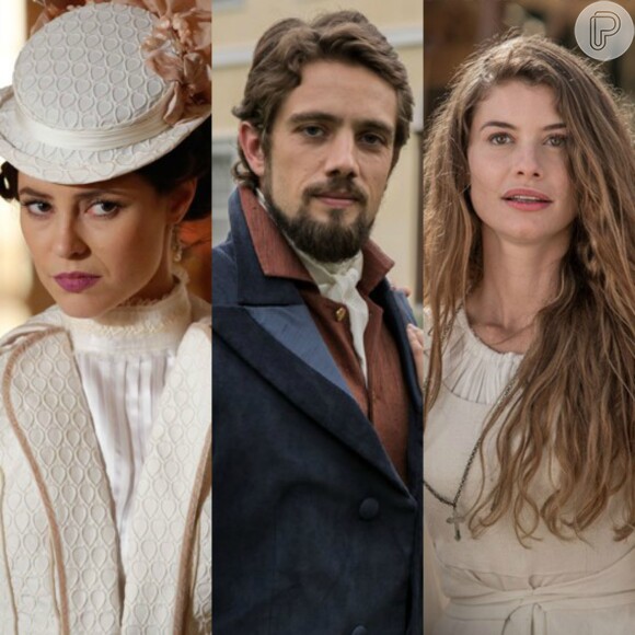 Felipe (Rafael Cardoso) cancela o casamento com Melissa (Paolla Oliveira) e decide fugir com Lívia (Alinne Moraes), na novela 'Além do Tempo', em 16 de outubro de 2015
