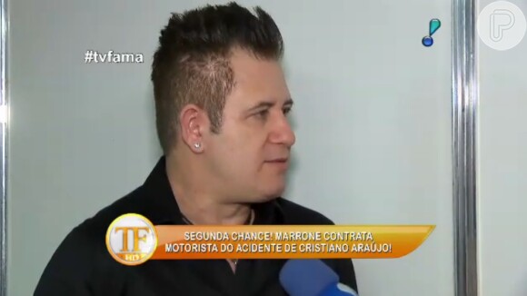 Marrone contrata motorista indiciado por morte de Cristiano Araújo: 'Cara bacana'