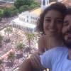 Sophie Charlotte e Daniel de Oliveira foram para Belém assistir ao Círio de Nazaré, no domingo