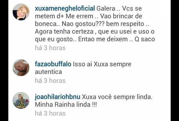 Fãs criticam o visual de Xuxa Meneghel