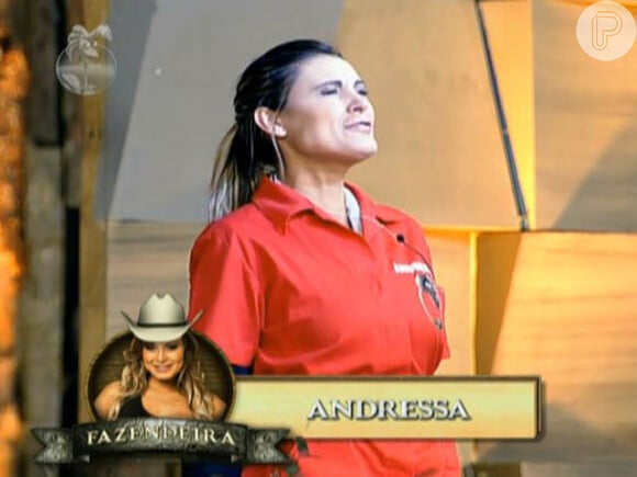 Andressa Urach venceu na noite deste domingo, 18 de agosto de 2013, a prova do Fazendeiro