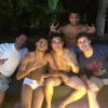 Neymar se reuniu com o jogador Daniel Alves, o pai e os amigos Gil Coelho e Brunho para um churrasco em Barcelona, nesta quinta-feira, 22 de agosto de 2013