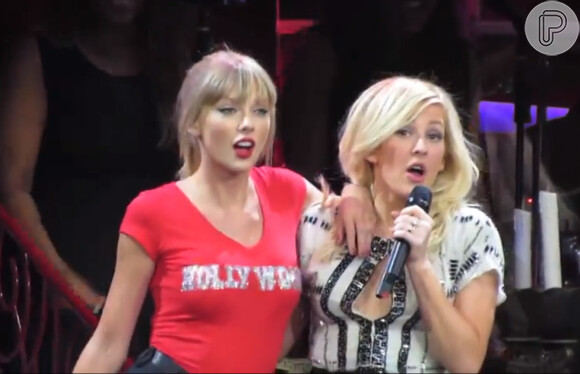 Taylor Swift cantou 'Anything Could Happen'. o maior sucesso de Ellie Goulding  