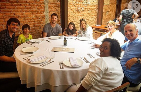 Kaká costuma a postar fotos de momentos familiares em seu Instagram