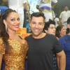 Rodrigo Santanna e Ana Paula Evangelista - que chamou atenção com um vestido dourado mostrando sua excelente forma