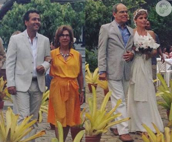 Marcos Palmeira e Gabriela Gastal se casaram no interior da Bahia nesta terça-feira, 5 de janeiro de 2016