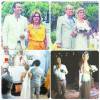 Algumas fotos da cerimônia e da celebração do casamento de Marcos Palmeira com Gabriela Gastal foram parar nas redes sociais dos convidados do casal