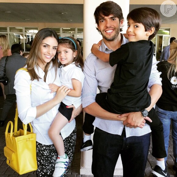 Carol Celico e Kaká são pais de Isabella, de 4 anos, e Luca, de 7