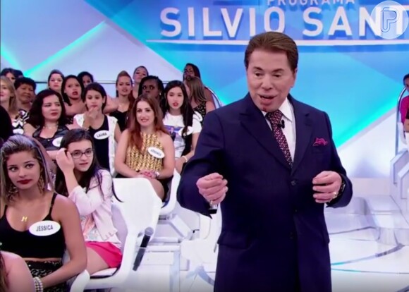 Silvio Santos teve um ferimento no queixo após ser atingido por mulher que estava na plateia