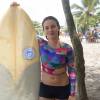 Laryssa Ayres começou a surfar aos nove anos de idade