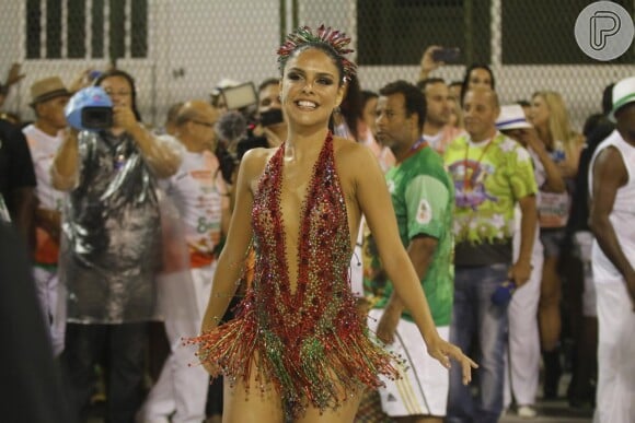 Paloma Bernardi no ensaio técnico da Grande Rio, no domingo, 17 de janeiro de 2016