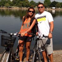 Depois de Barcelona, Ronaldo e Paula Morais andam de bicicleta em Londres