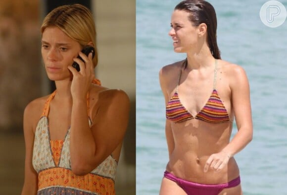 Antes e depois de Carolina Dieckmann: a atriz fez um implante de silicone em 2010