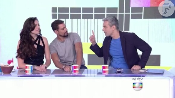 Cauã Reymond visita Monica Iozzi e Otaviano Costa no 'Vídeo Show'