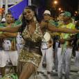 Cris Vianna mostrou samba no pé durante ensaio da Imperatriz para o Carnaval na Marquês de Sapucaí, na noite deste sábado, 30 de janeiro de 2016
