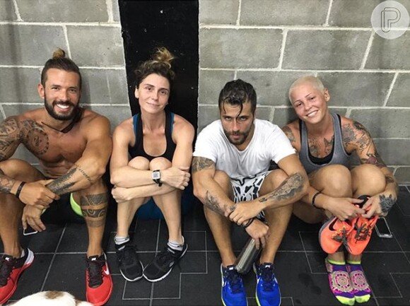 Na última semana, Giovanna Antonelli e Bruno Gagliasso também treinaram crossfit juntos