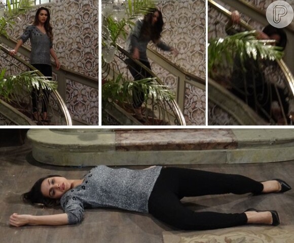 Em 'Amor à Vida', Leila se apavora com vestido de Nicole e rola escada abaixo