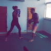 Bruna Marquezine luta boxe com Chico Salgado