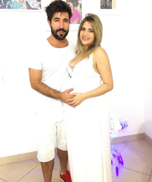 Sandro Pedroso e Jéssica Costa, filha do cantor Leonardo, são pais de Noah, nascido na terça-feira, 2 de fevereiro de 2016