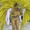 Bianca Leão exibiu o corpão em sua estreia como rainha de bateria no Carnaval do Rio. Ela representou a 'Chama da Vitória' no desfile da União da Ilha
