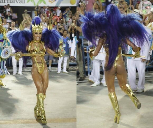 Sabrina Sato usou uma fantasia de R$ 62,5 mil no desfile da Unidos de Vila Isabel na segunda-feira de Carnaval, 8 de fevereiro de 2016
