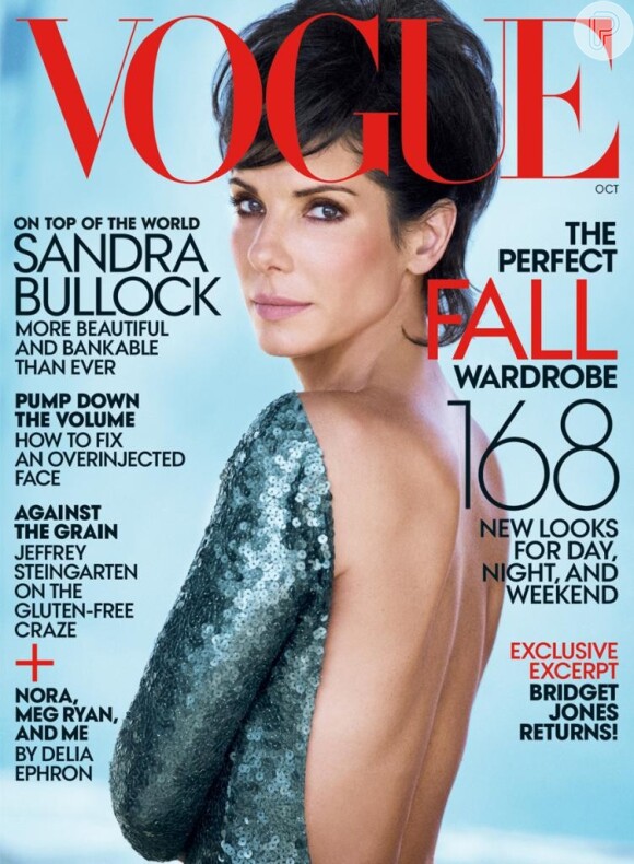 Atriz Sandra Bullock comenta sobre separação de Jesse James na edição de outubro da revista 'Vogue' americana