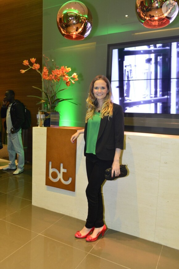 A atriz Fernanda Rodrigues esteve na inauguração da nova Academia Bodytech, em Botafogo