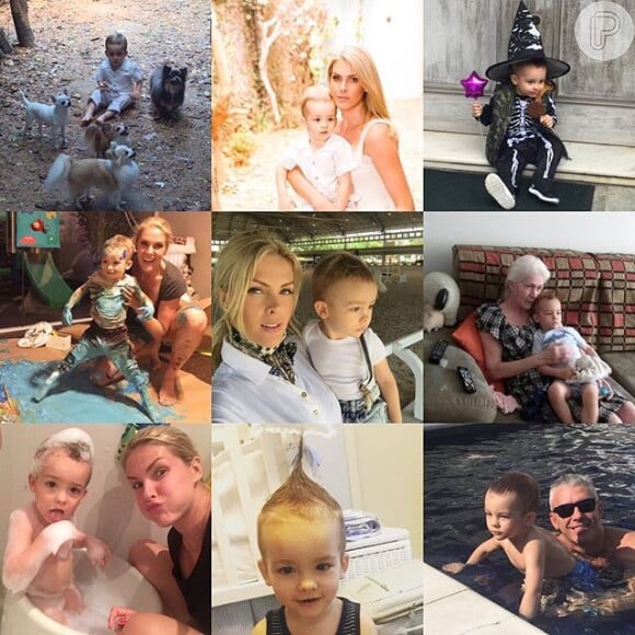 Ana Hickmann usou sua conta de Instagram para recordar alguns momentos do filho, Alexandre Jr.: 'Quando a mamãe descobriu que você estava chegando ela sentiu a maior felicidade do mundo'