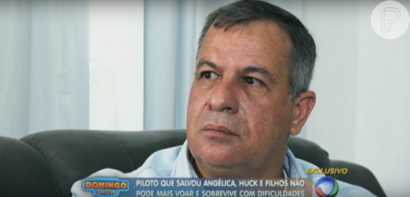 Osmar Frattini, piloto da aeronave que transportava Luciano Huck e a família no dia do acidente fez desabafo durante entrevista ao 'Domingo Show': 'Preciso de emprego'