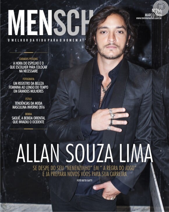 Allan Souza Lima é capa da revista 'Mensch' do mês de março
