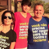 Gloria Pires e a família usou camisetas a favor da liberdade e contra o preconceito no dia da Independência