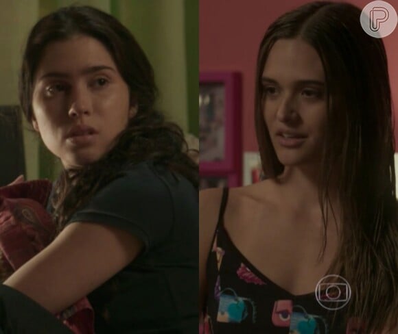 Cassandra (Juliana Paiva) termina namoro com Fabinho (Daniel Blanco) por causa de Débora (Olívia Torres)