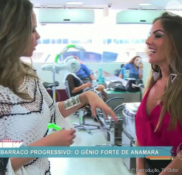 Ana Paula Renault estreou como repórter do 'Vídeo Show', nesta terça-feira, 15 de março de 2016, entrevistando Anamara, ex-'BBB10' e ex-'BBB13'