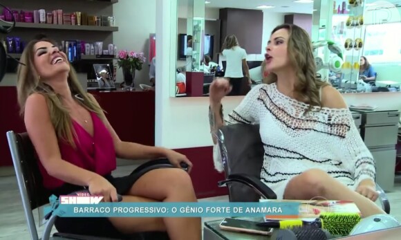 Ana Paula Renault arrancou risos de Anamara ao lembrar sua expulsão no 'Vídeo Show': 'A minha atitude foi a pior parte da minha vida. Ser expulsa de um programa: vexame total!'