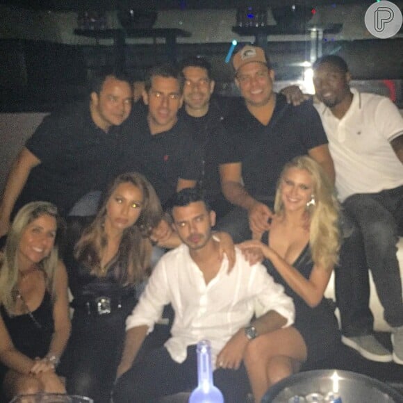 Sabrina Sato e Duda Nagle foram juntos à festa de Celina Locks, namorada de Ronaldo