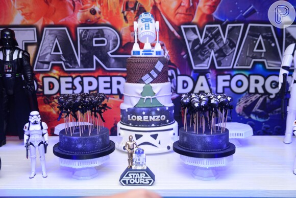 Luciana Gimenez comemora aniversário de 5 anos do filho caçula, Lorenzo, em festa com tema 'Star Wars', em São Paulo, nesta quinta-feira, 17 de março de 2016