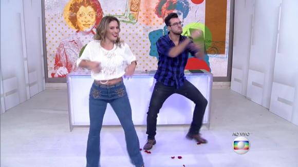 Maíra Charken e Joaquim Lopes dançam 'É o Tchan' no 'Vídeo Show': 'Arrasou'