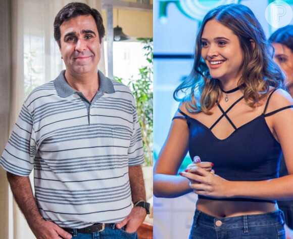 Hugo (Orã Figueiredo) ganha na loteria e fica milionário, para a alegria de Cassandra (Juliana Paiva) e Débora (Olívia Torres), na novela 'Totalmente Demais'