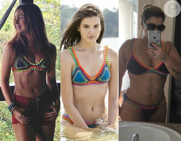 Assim como Susana Vieira, outras famosas como Marina Ruy Barbosa, Camila Queiroz e Preta Gil também escolheram o modelo de biquíni kiini, feito de crochê, para curtir dia de praia