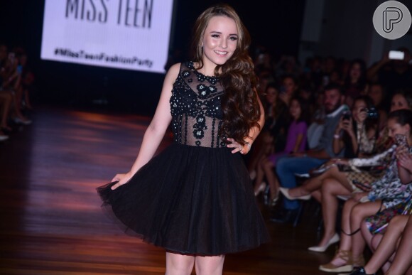Larissa Manoela desfila sua coleção de roupas para a loja Miss Teen em São Paulo, nesta quarta-feira, 23 de março de 2016