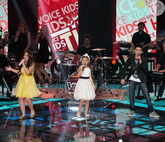Pérola Crepaldi, Rafa Gomes e Wagner Barreto foram os finalistas do 'The Voice Kids'