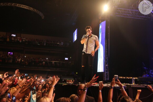 Luan Santana faz show no Barra Music, no Rio, nesta sexta-feira, 1º de abril de 2016