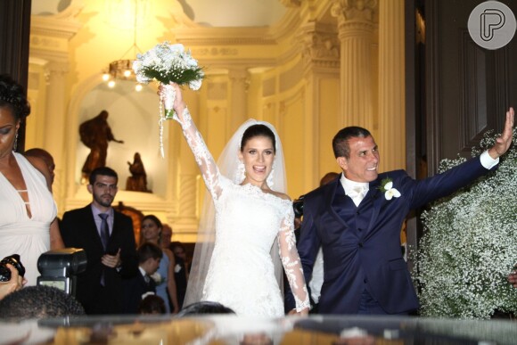 Eri Johnson e Alice Souto se casaram no sábado, 2 de abril de 2016, no Rio de Janeiro, em uma celebração recheada de famosos