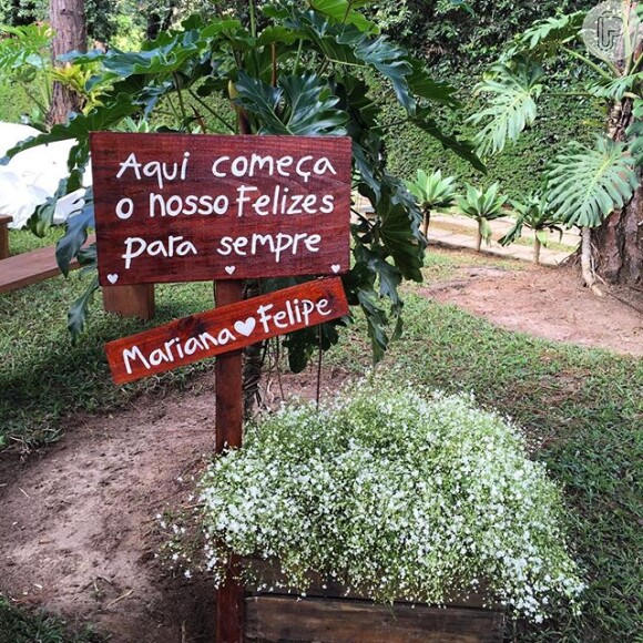 Detalhe do casamento de Felipe Simas e Mariana Uhlmann, que aconteceu no domingo (03) em Itaipava