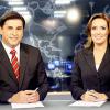 Carlos Nascimento divide a bancada do 'Jornal do SBT' com Karyn Bravo