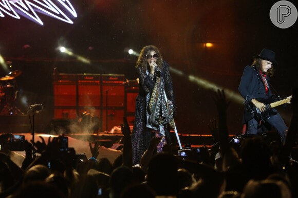 Banda Aerosmith faz show para cerda de 18 mil pessoas, no Rio