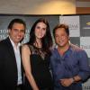 Leonardo com a atriz Lisandra Souto e seu namorado, Gustavo Fernandes